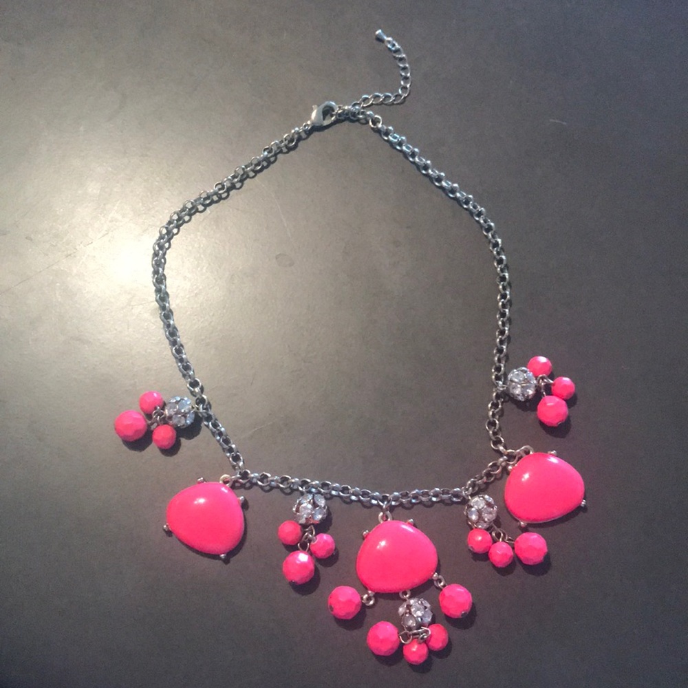 Pink Enamel Necklace